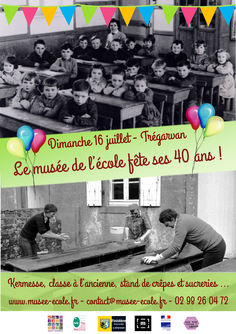 Affiche Anniversaire Du Musee De L Ecole Recreatiloups Finistere