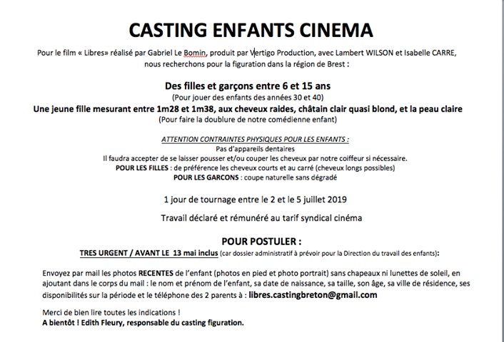 Casting Enfants Region De Brest Urgent Recreatiloups Finistere