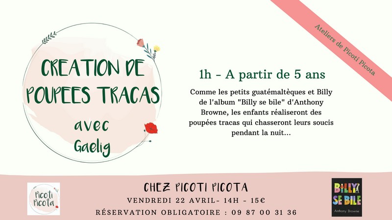 Fabrication de poupées tracas / Atelier pour enfants - Récréatiloups  Finistère !